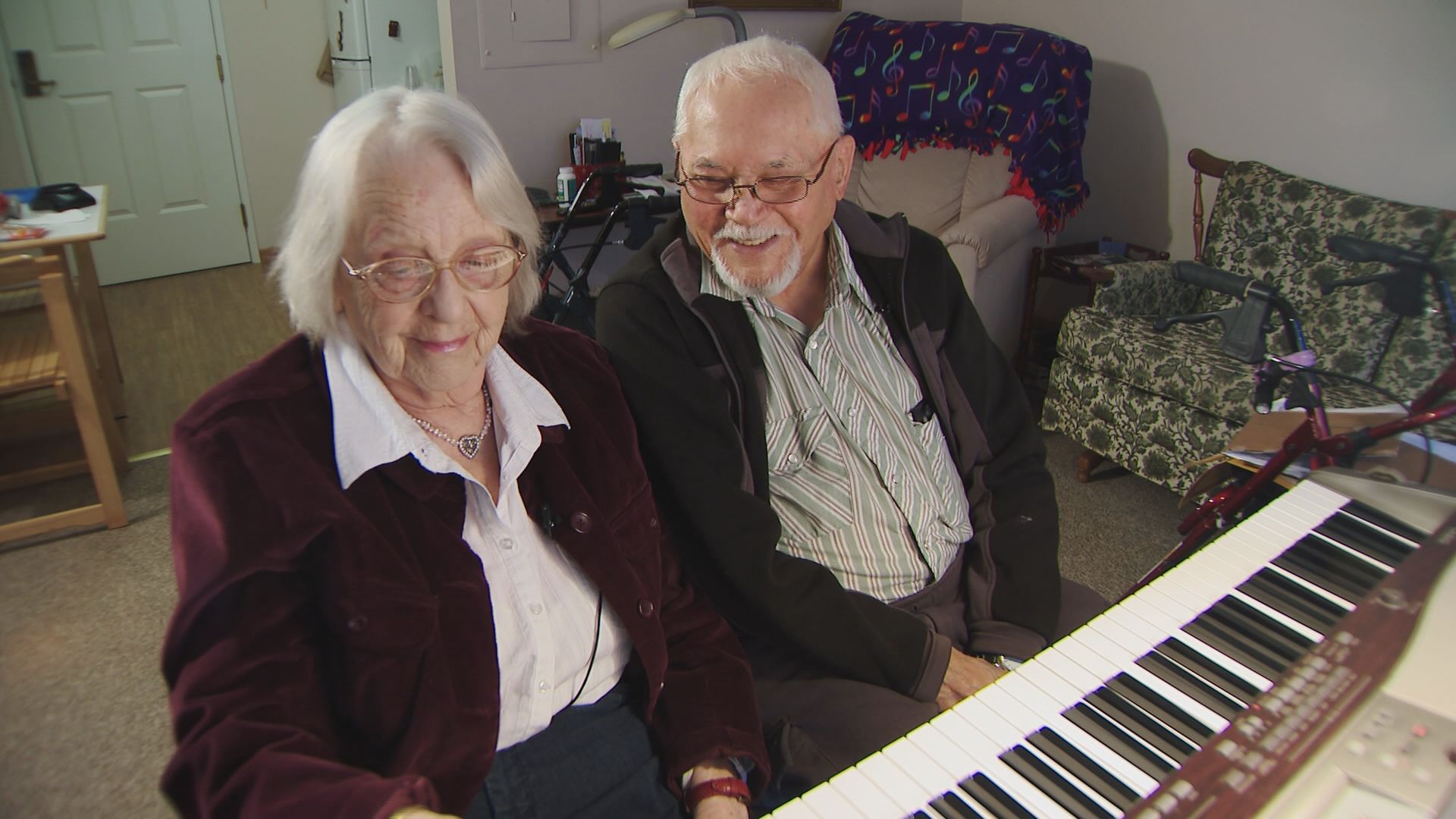 Widow, widower find happy place at piano